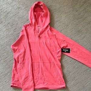 NWT Rhone Hoodie. Sun bleached red. M.